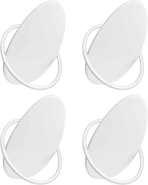SONGMICS Sada 4 nástenných háčikov OVAL modern biely