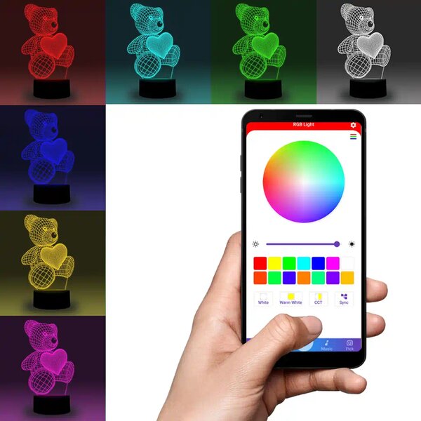 3Dmix 3DL-SMRT044 – 3D LED nočná lampa - Fortnite (Smart)