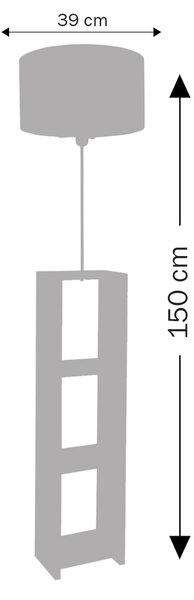 ASIR Stojacia lampa AYD-1799 biela ecru