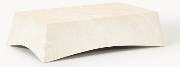 Konferenčný stolík v travertínovom vzhľade do interiéru/exteriéru Mohi, Š 100 cm