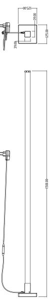 Brilliant - LED RGBW Stmievateľná stojacia lampa NEELE LED/6,5W/230V biela + DO