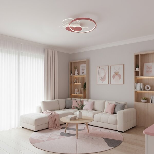 BRILAGI - LED detské stropné svietidlo LOVE LED/48W/230V 3000/4500/6000K ružová
