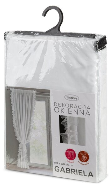 ZÁCLONA NA PÁSKE GABRIELA 140X270 CM BIELA