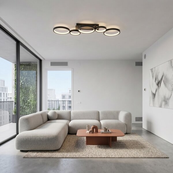 Brilagi - LED stmievateľné stropné svietidlo RINGO LED/34W/230V čierne + DO