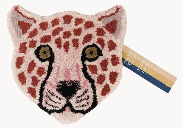 Ručne všívaný vlnený koberec Pinky Leopard Small