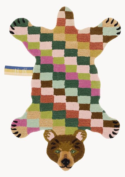 Ručne všívaný vlnený koberec Madama Bear Small