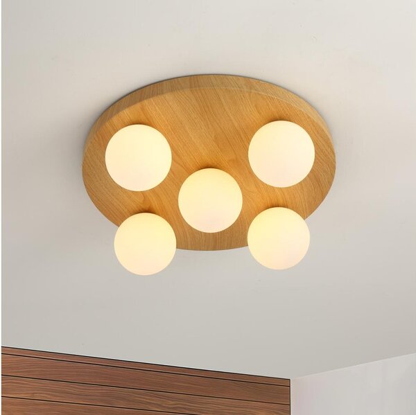 Brilagi - Stropné svietidlo LUND WOOD 5xG9/9W/230V pr. 40 cm drevené