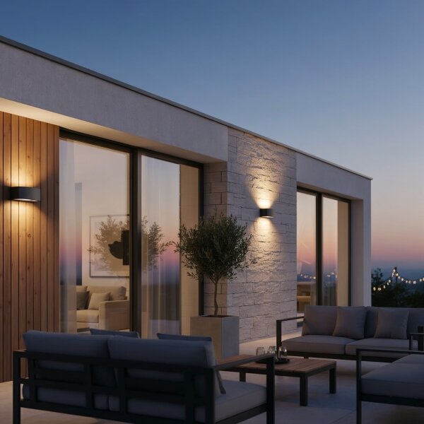 Ideal Lux - Vonkajšie nástenné svietidlo ANDROMEDA 1xE27/60W/230V IP55 čierna