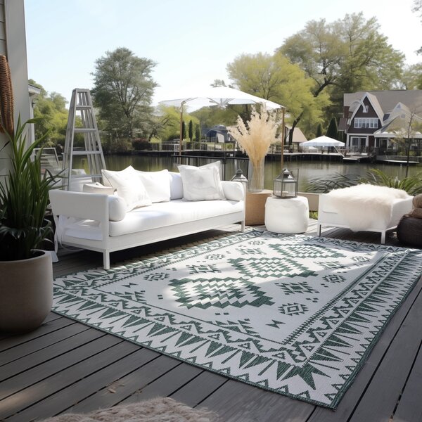 ELLE Decoration , Kusový koberec Gemini 106020 Green z kolekcie Elle – na von aj na doma, 80x150, zelená, chodba / predsieň
