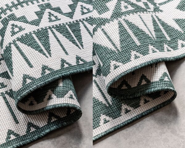 ELLE Decoration , Kusový koberec Gemini 106020 Green z kolekcie Elle – na von aj na doma, 80x150, zelená, chodba / predsieň