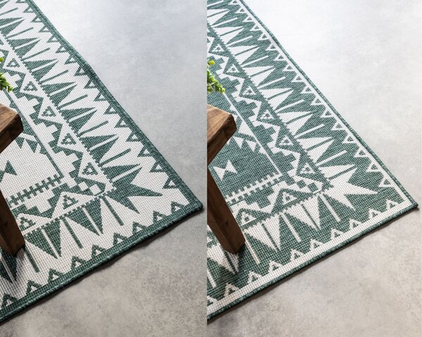 ELLE Decoration , Kusový koberec Gemini 106020 Green z kolekcie Elle – na von aj na doma, 80x150, zelená, chodba / predsieň