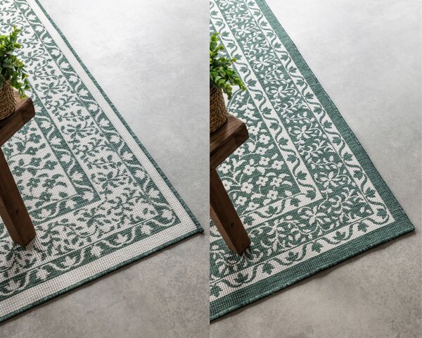 ELLE Decoration , Kusový koberec Gemini 106025 Green z kolekcie Elle – na von aj na doma, 160x230, zelená, chodba / predsieň