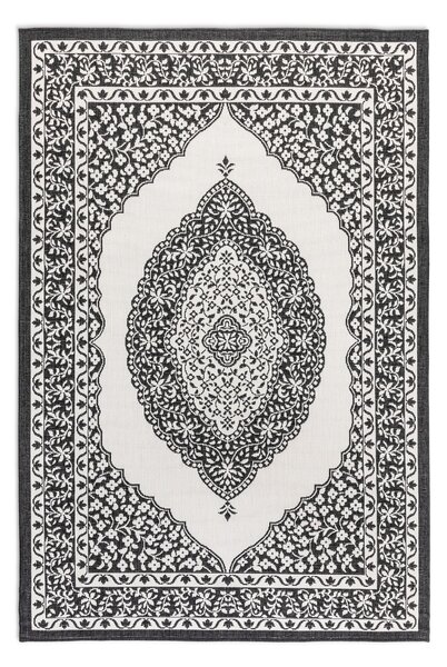 ELLE Decoration , Kusový koberec Gemini 106024 Black z kolekcie Elle – na von aj na doma, 160x230, čiernobiela, chodba / predsieň