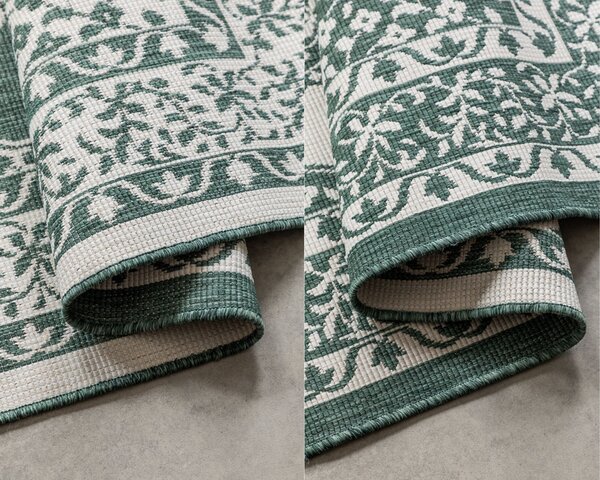 ELLE Decoration , Kusový koberec Gemini 106025 Green z kolekcie Elle – na von aj na doma, 160x230, zelená, chodba / predsieň