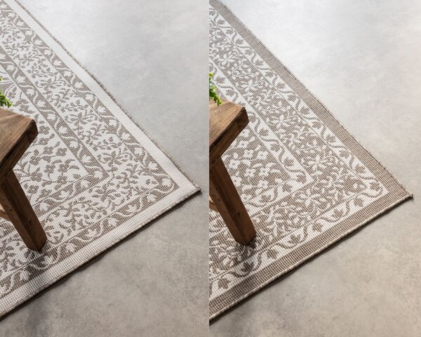 ELLE Decoration , Kusový koberec Gemini 106026 Linen z kolekcie Elle – na von aj na doma, 80x150, béžová, chodba / predsieň
