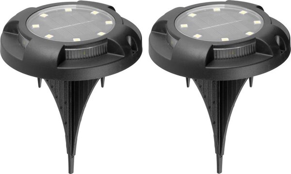 Lampa Solar Strend Pro Crater, 11x14 cm, 12 SMD LED, AA, 2 ks