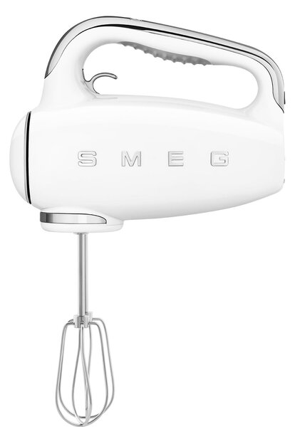 Elektrický ručný mixér Smeg HMF01WHEU / 250 W / lesklá biela