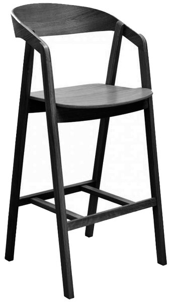 Stima Barová stolička GURU Home 63cm prírodný dub Vyberte variant ->: Čierna