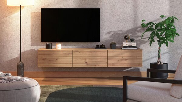 STOJAN NA TV, dub artisan, 192/32/42 cm Xora - TV nábytok