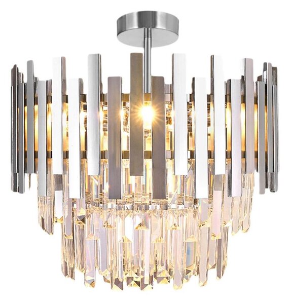 Luster na tyči ASPEN 6xE14/40W/230V matný chróm