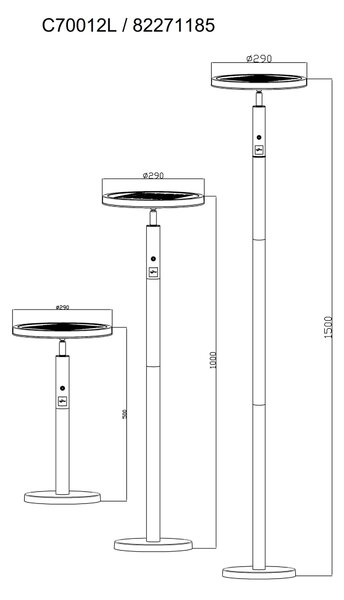 STOJACIA LAMPA, 29/150 cm Novel - Online Only bytové doplnky, Online Only