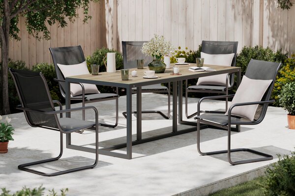 ZÁHRADNÝ STÔL, kov, sklo, 200/90/76 cm Ambia Garden - Online Only záhrada, Online Only