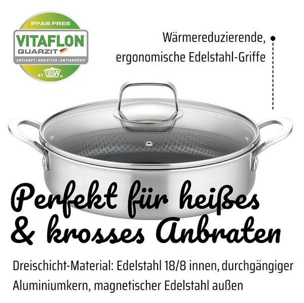 SERVÍROVACIA PANVICA povrch Vitaflon® Quarzit 28 cm GSW - Online Only bytové doplnky, Online Only