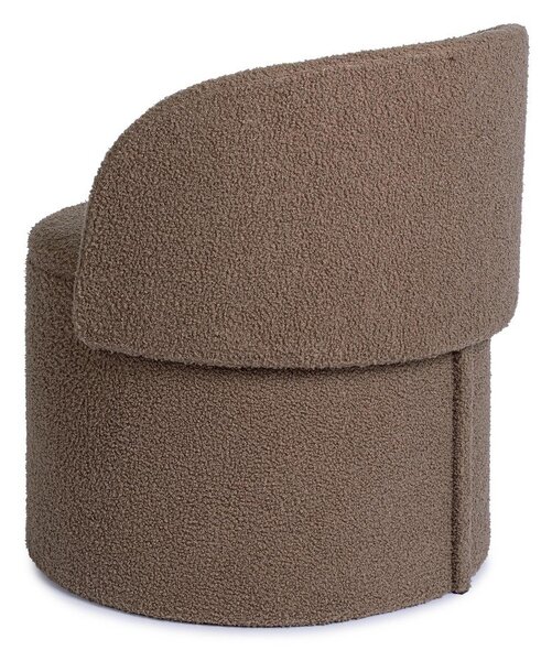 Taupe taburet z textílie buklé Anthea – Yes Everyday