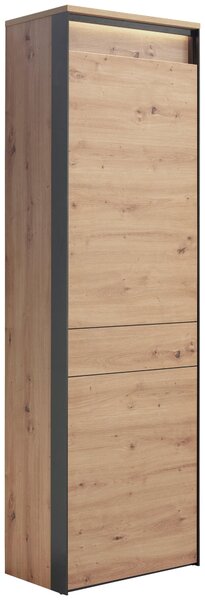PREDSIEŇOVÁ SKRIŇA, čierna, dub artisan, 60/200/38 cm Voleo - Skrine do chodby