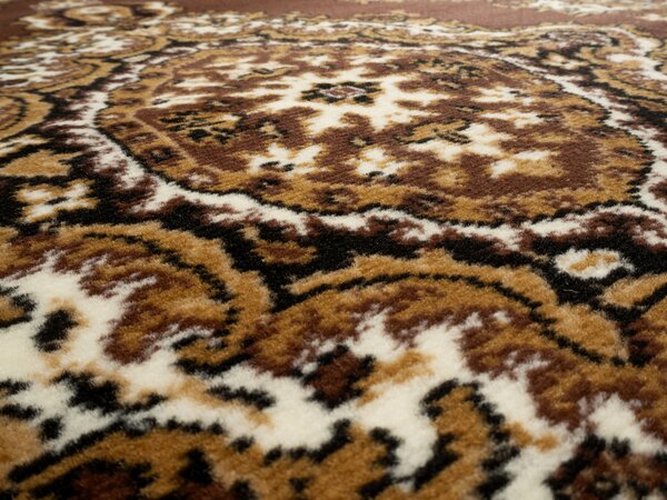 Alfa Carpets , TRHÁK: Kusový koberec TEHERAN T-102 brown kruh, 190x190 (průměr) kruh, hnedá, chodba / predsieň