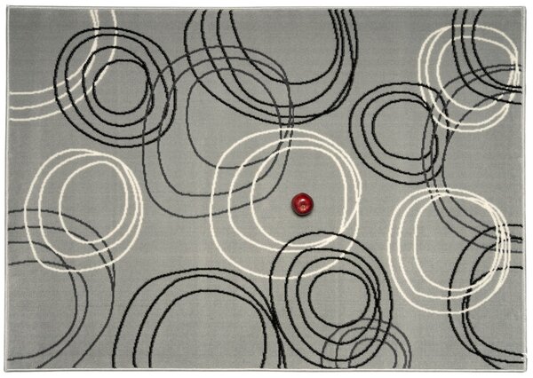 Alfa Carpets , Kusový koberec Circles grey, 120x170, šedá, chodba / predsieň