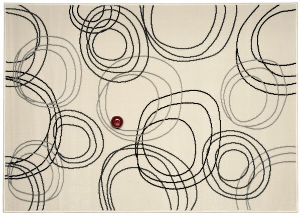 Alfa Carpets , TRHÁK: Kusový koberec Circles cream, 190x280, béžová, chodba / predsieň