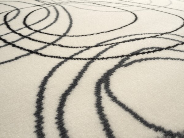 Alfa Carpets , TRHÁK: Kusový koberec Circles cream, 190x280, béžová, chodba / predsieň