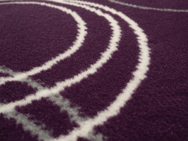 Alfa Carpets , Kusový koberec Circles lila, 120x170, fialová, chodba / predsieň