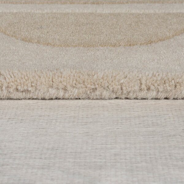 Ručne tkaný vlnený behúň v prírodnej farbe 80x230 cm Lois Scallop – Flair Rugs
