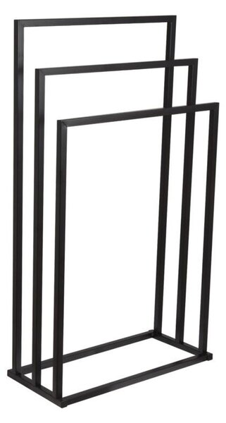 Erga Lonia, trojramenný vešiak na uteráky 41x22x85 cm, čierna matná, ERG-YKA-P.LONIA3-BLK