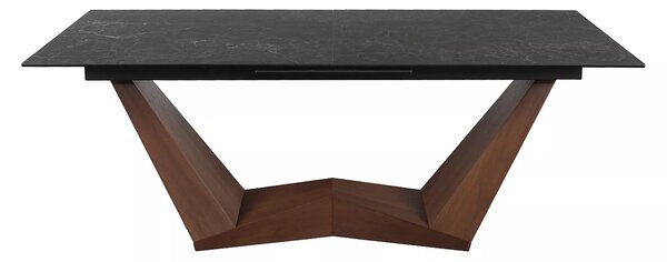 Signal Jedálenský stôl BONUCCI CERAMIC ČIERNA NERO GRECO/ORECH (200-250)X98
