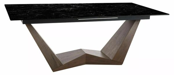 Signal Jedálenský stôl BONUCCI CERAMIC ČIERNA NERO GRECO/ORECH (200-250)X98