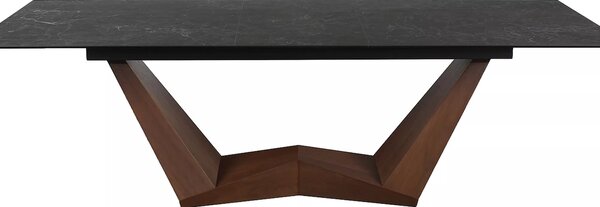 Signal Jedálenský stôl BONUCCI CERAMIC ČIERNA NERO GRECO/ORECH (200-250)X98