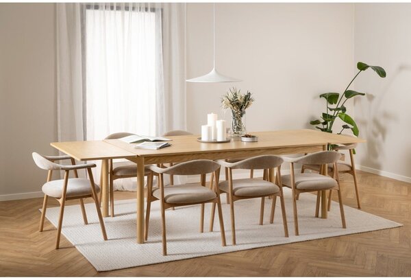 Rozkladací jedálenský stôl v dekore duba v prírodnej farbe 100x200 cm Atlantic – Actona