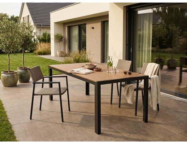Záhradný jedálenský stôl s artwood doskou 90x205 cm Viking – Selection
