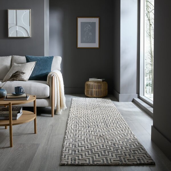Sivý behúň 80x300 cm Rhett – Flair Rugs