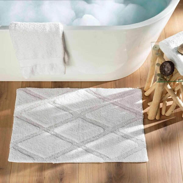 Biela kúpeľňová predložka 50x80 cm Thais – douceur d'intérieur