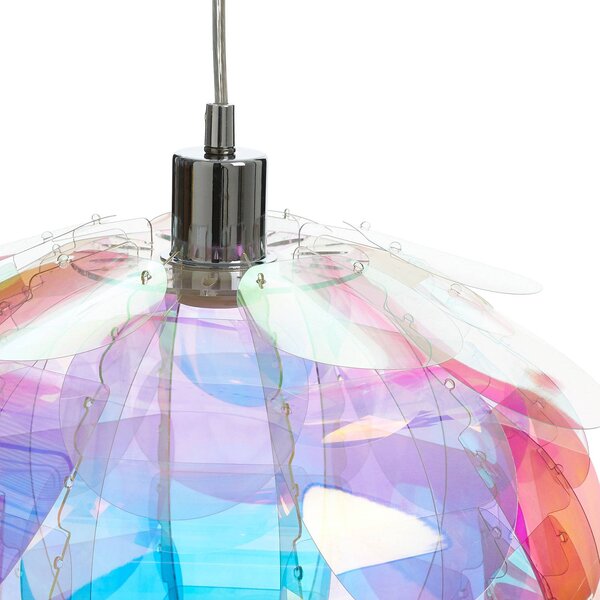 Závesná lampa Clover v dúhových farbách, Viacfarebné, Obývacia izba / jedáleň, Plast, Štýl mladých, Závesné svietidlo