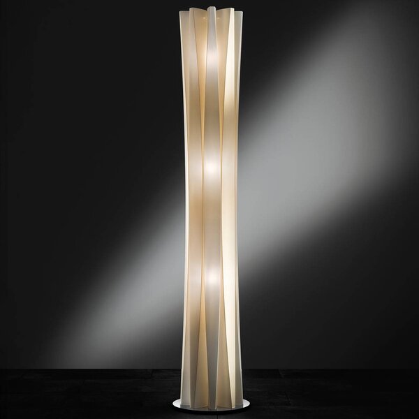 Stojacia lampa Slamp Bach, výška 161 cm, zlatá, Mosadz / zlato, Obývacia izba / jedáleň, Plast, Dizajn