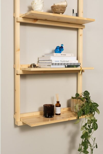 Nástenná knižnica z borovicového dreva v prírodnej farbe 66x127 cm Groove – Karup Design