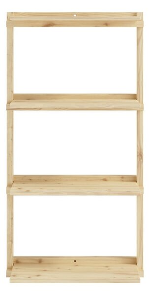 Nástenná knižnica z borovicového dreva v prírodnej farbe 66x127 cm Groove – Karup Design