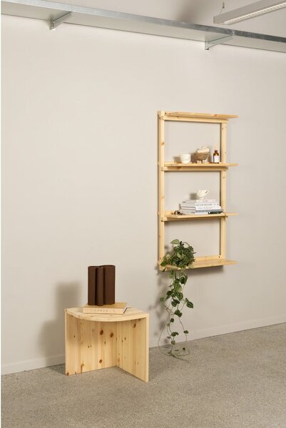 Nástenná knižnica z borovicového dreva v prírodnej farbe 66x127 cm Groove – Karup Design