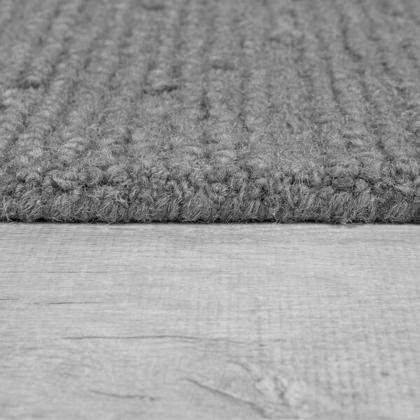 Sivý ručne tkaný vlnený koberec 200x290 cm Harris Boucle – Flair Rugs