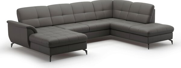 SEDACIA SÚPRAVA, textil, koža, antracitová Sit & More - Sedačky, Online Only